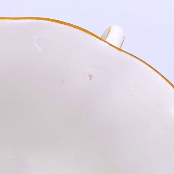 Clare Teacup & Saucer Fine Bone China Made in England Floral Gold Trim - Picture 6 of 10